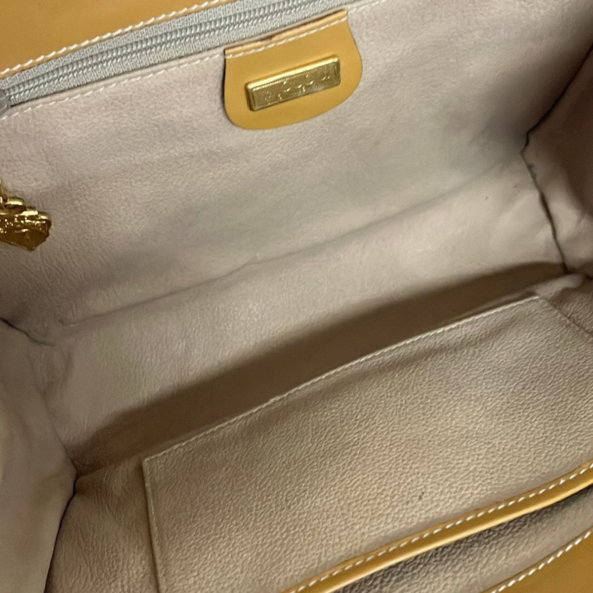 Gucci Shoulder Bag Vintage Gray Light Brown Leather — view 7