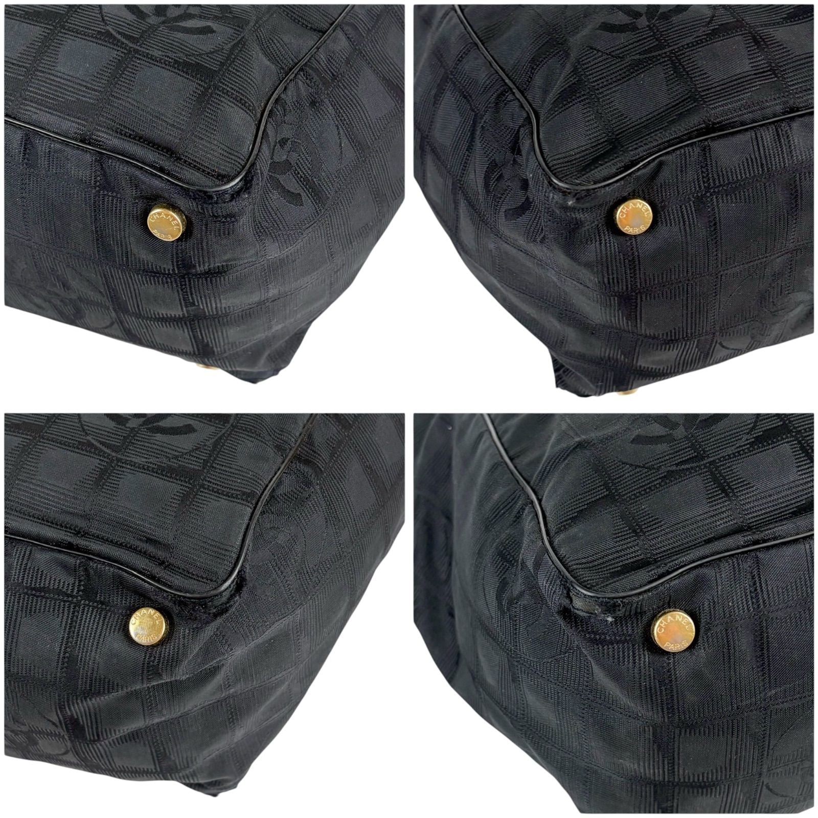 Chanel New Travel Line Tote MM Black Nylon Canvas — view 6