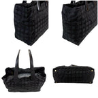 Chanel New Travel Line Tote MM Black Nylon Canvas — view 4