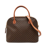 Celine Macadam 2-Way Shoulder Bag Brown Leather