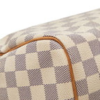 Louis Vuitton Damier Azur Speedy 30 Mini Boston Bag White Leather