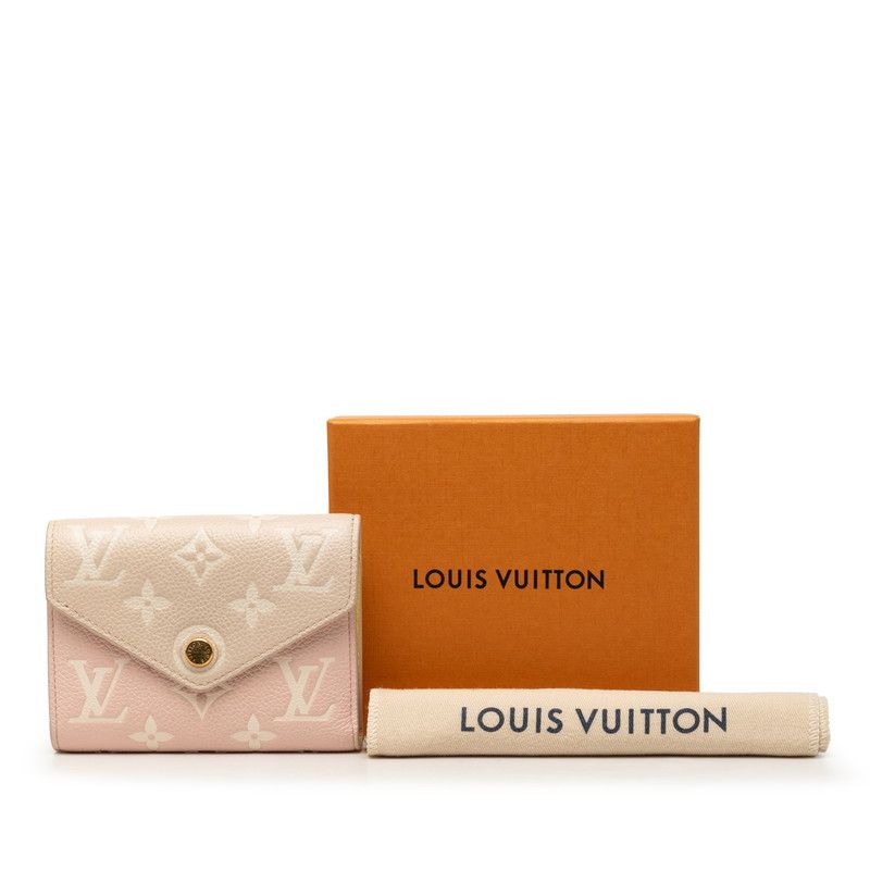 Louis Vuitton Monogram Empreinte Portefeuille Victorine Bifold Wallet Rose