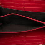 Gucci Sylvie Sherry Line Wallet Zip Around Red Navy Leather