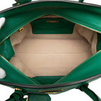 Prada Tote Shoulder Bag Green Leather