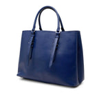 Prada Tote Bag Blue Saffiano Leather