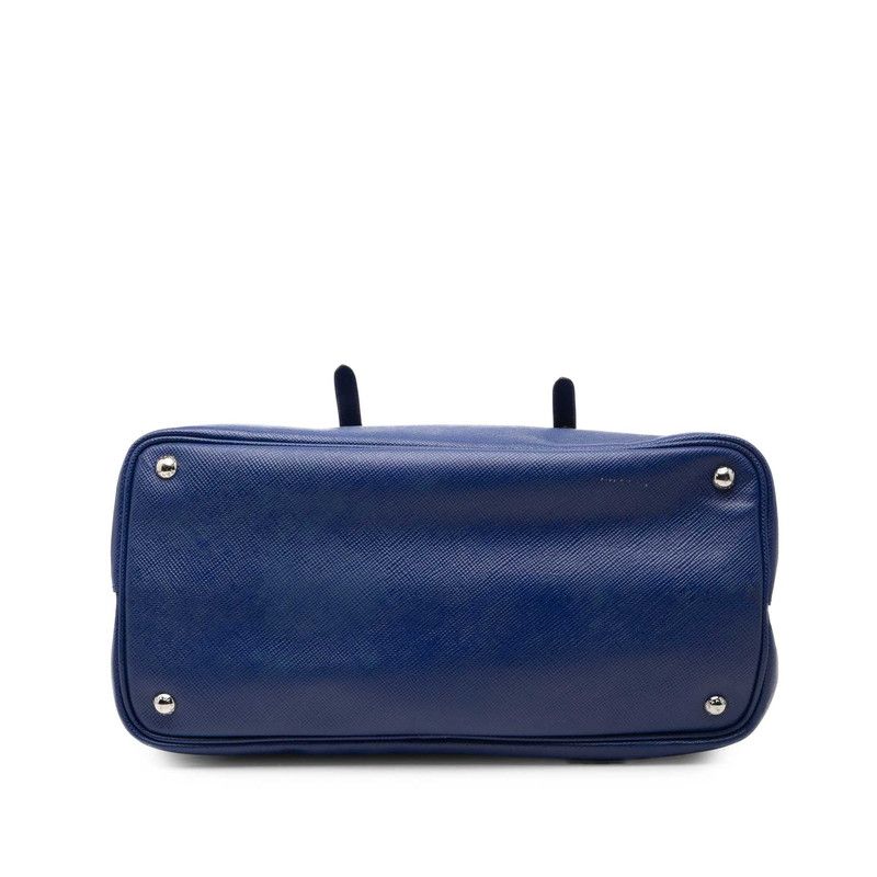 Prada Tote Bag Blue Saffiano Leather