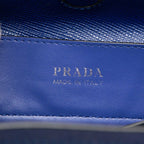 Prada Tote Bag Blue Saffiano Leather