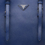 Prada Tote Bag Blue Saffiano Leather