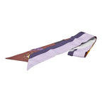Dior Mizza Crystal Print Scarf Twill Purple Brown Silk