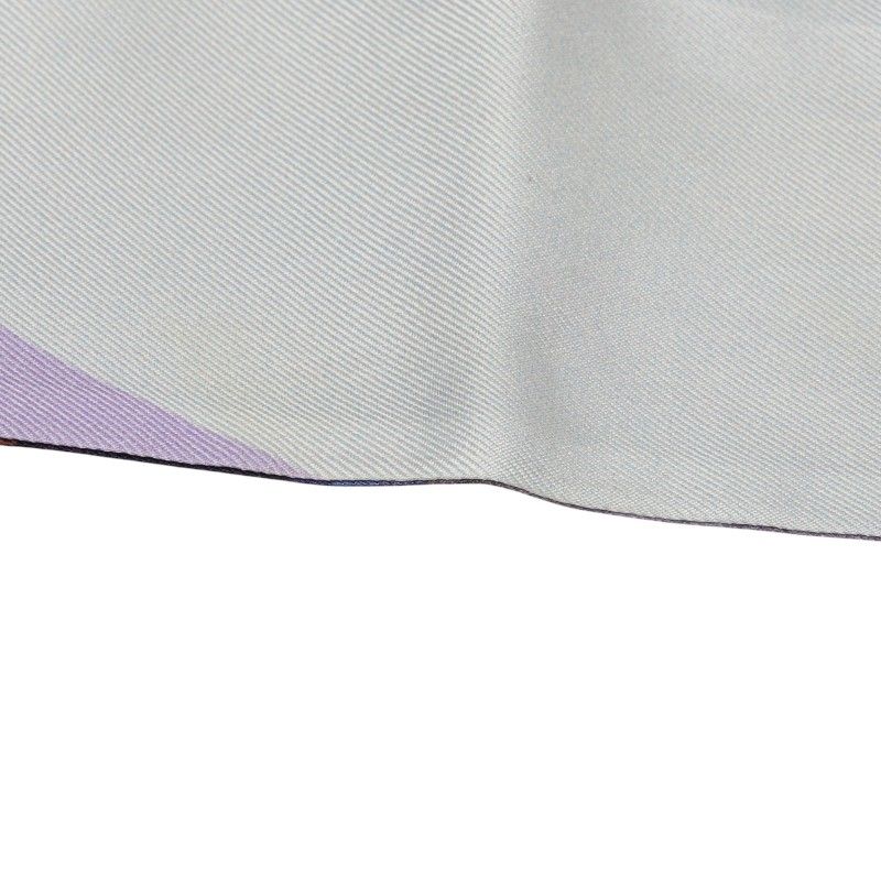 Dior Mizza Crystal Print Scarf Twill Purple Brown Silk