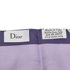 Dior Mizza Crystal Print Scarf Twill Purple Brown Silk