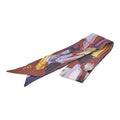 Dior Mizza Crystal Print Scarf Twill Purple Brown Silk