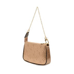 Louis Vuitton Monogram Vernis Mini Pochette Chain Clutch Pouch Rose Gold Patent