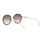 Fendi Double Bridge Sunglasses S Gold Pink Acetate Plated Eyewear
