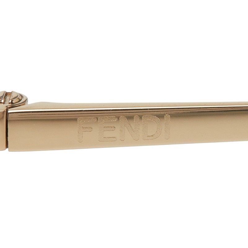 Fendi Double Bridge Sunglasses S Gold Pink Acetate Plated Eyewear
