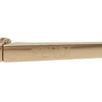 Fendi Double Bridge Sunglasses S Gold Pink Acetate Plated Eyewear