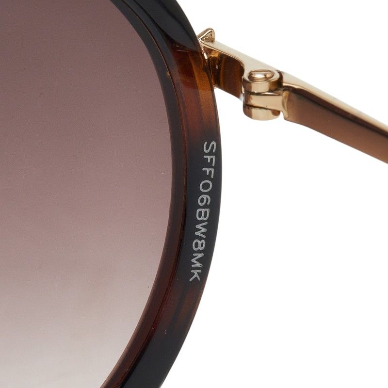 Fendi Double Bridge Sunglasses S Gold Pink Acetate Plated Eyewear