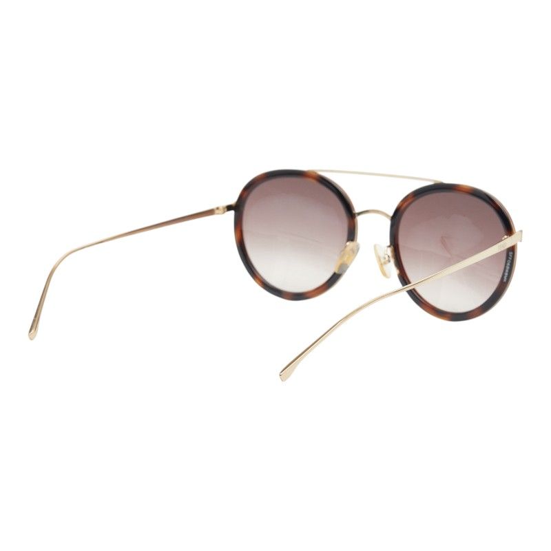 Fendi Double Bridge Sunglasses S Gold Pink Acetate Plated Eyewear