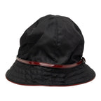 Prada Bucket Hat M Black Red Nylon Patent — view 4