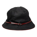 Prada Bucket Hat M Black Red Nylon Patent