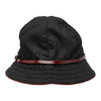 Prada Bucket Hat M Black Red Nylon Patent — view 2