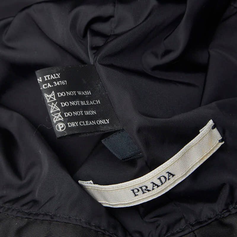 Prada Bucket Hat M Black Red Nylon Patent — view 7
