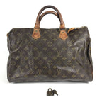 Louis Vuitton Handbag Speedy 35 Monogram Canvas Brown