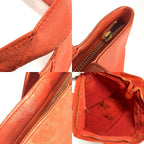 Chanel Shoulder Bag CC Logo Caviar Leather Orange — view 8