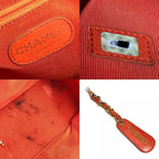 Chanel Shoulder Bag CC Logo Caviar Leather Orange — view 9