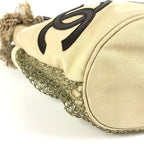 Chanel Handbag CC Logo Jumbo Canvas Beige — view 7