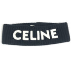 Celine Headband Logo Wool Black