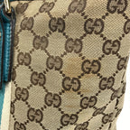 Gucci Shoulder Bag Line GG Logo Canvas Leather Beige — view 4