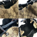 Gucci Shoulder Bag GG Logo Plastic Round Handle 001 Canvas Beige — view 7