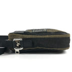 Fendi Shoulder Bag Logo Pecan Leather Canvas Black — view 3