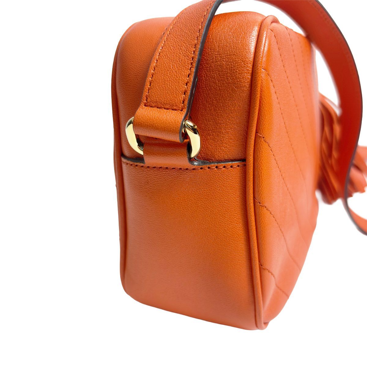 Gucci Shoulder Bag Orange Tassel Interlocking Blanc Crossbody Gold Built in Chip — view 5