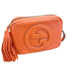 Gucci Shoulder Bag Orange Tassel Interlocking Blanc Crossbody Gold Built in Chip — view 2