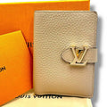 Louis Vuitton Wallet Foldin Logo Leather Beige