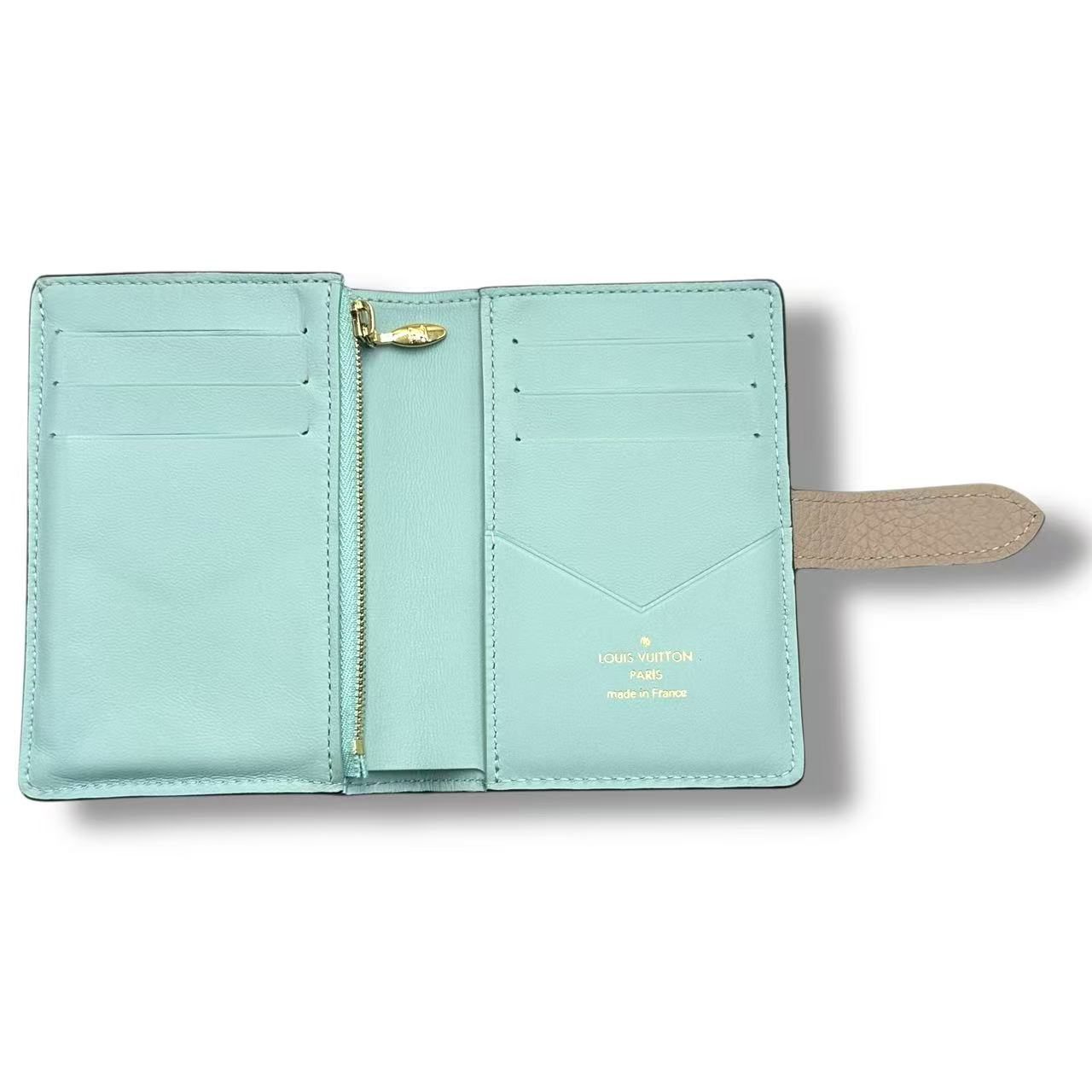 Louis Vuitton Wallet Foldin Logo Leather Beige — view 6