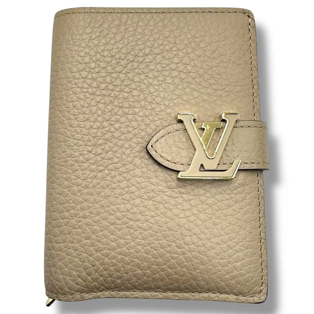 Louis Vuitton Wallet Foldin Logo Leather Beige — view 2