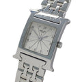 Hermes Watch Quartz Stainless Steel Silver Ivory Polished