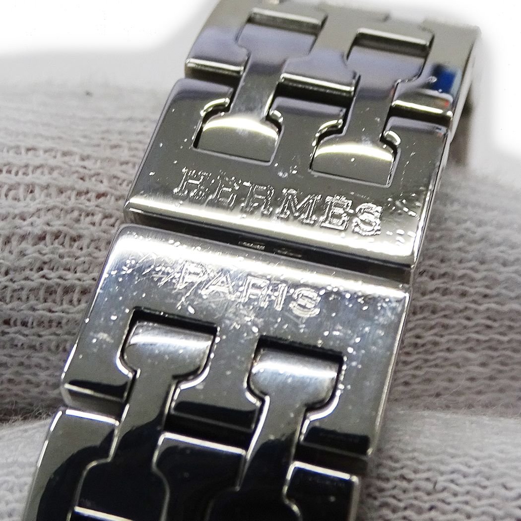 Hermes Watch Quartz Stainless Steel Silver Ivory Polished — view 9