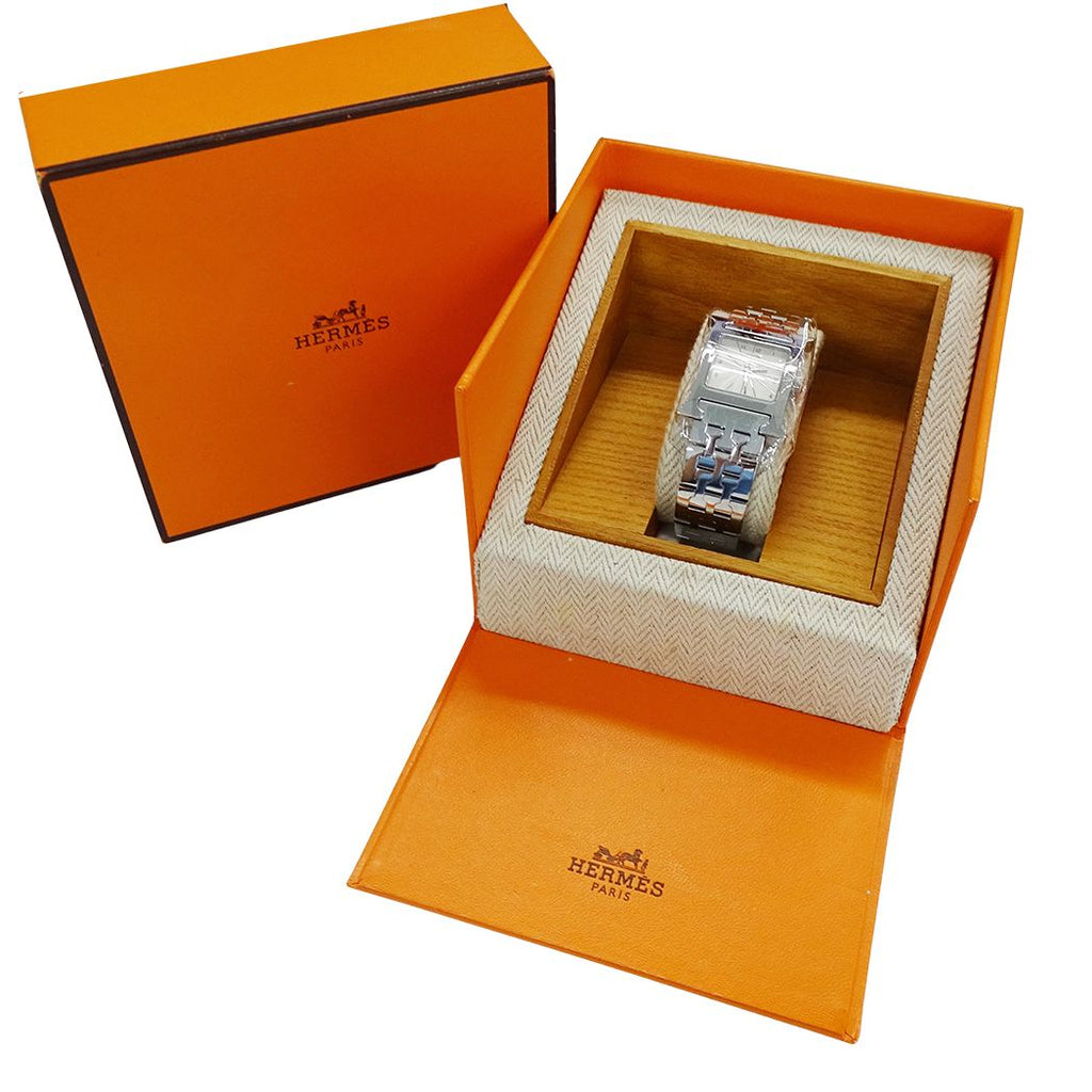 Hermes Watch Quartz Stainless Steel Silver Ivory Polished — view 8
