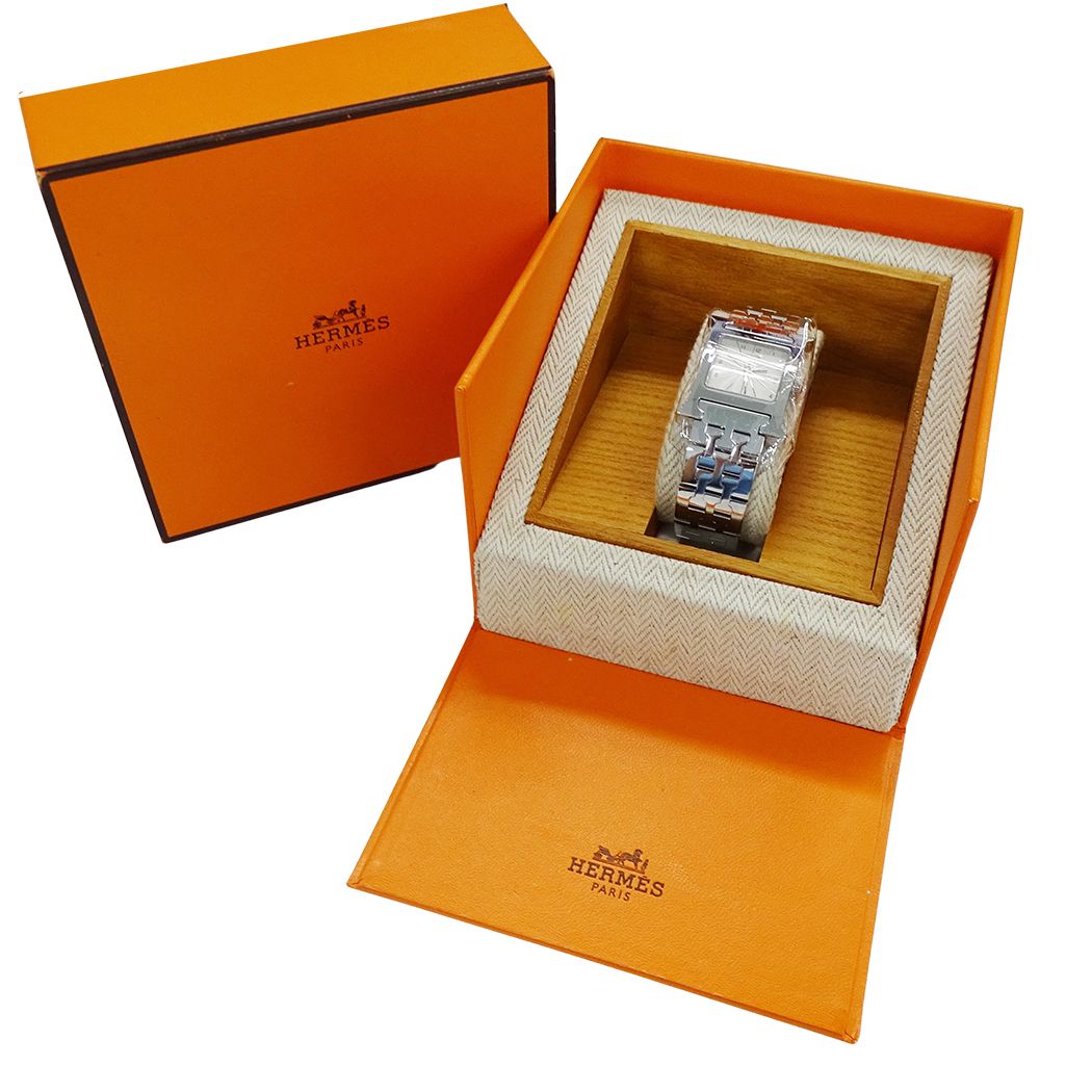 Hermes Watch Quartz Stainless Steel Silver Ivory Polished — view 8