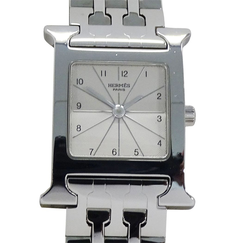 Hermes Watch Quartz Stainless Steel Silver Ivory Polished — view 2