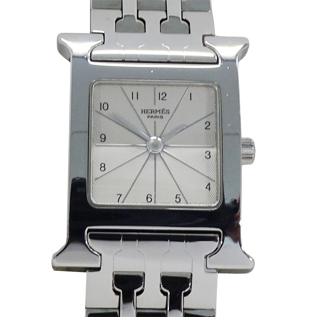 Hermes Watch Quartz Stainless Steel Silver Ivory Polished — view 2
