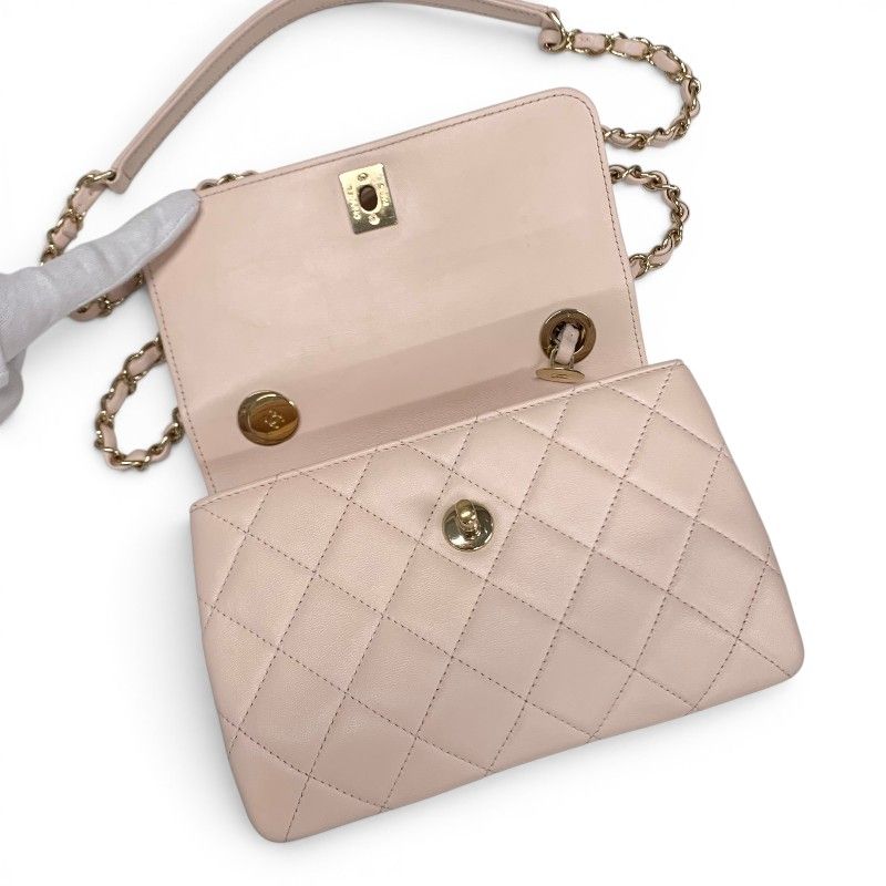 Chanel Trendy CC Shoulder Bag Pink Gold CC Logo Turnlock — view 6