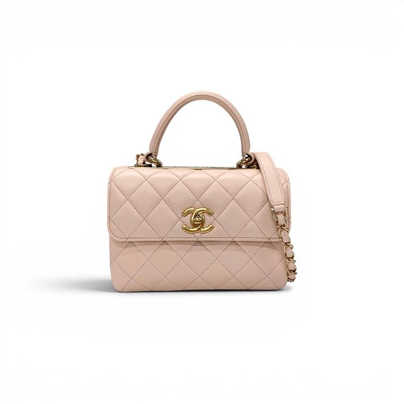 Chanel Trendy CC Shoulder Bag Pink Gold CC Logo Turnlock