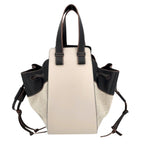 Loewe 2-Way Anagram Hammock Shoulder Crossbody Tote Drawstring Leather Canvas — view 2