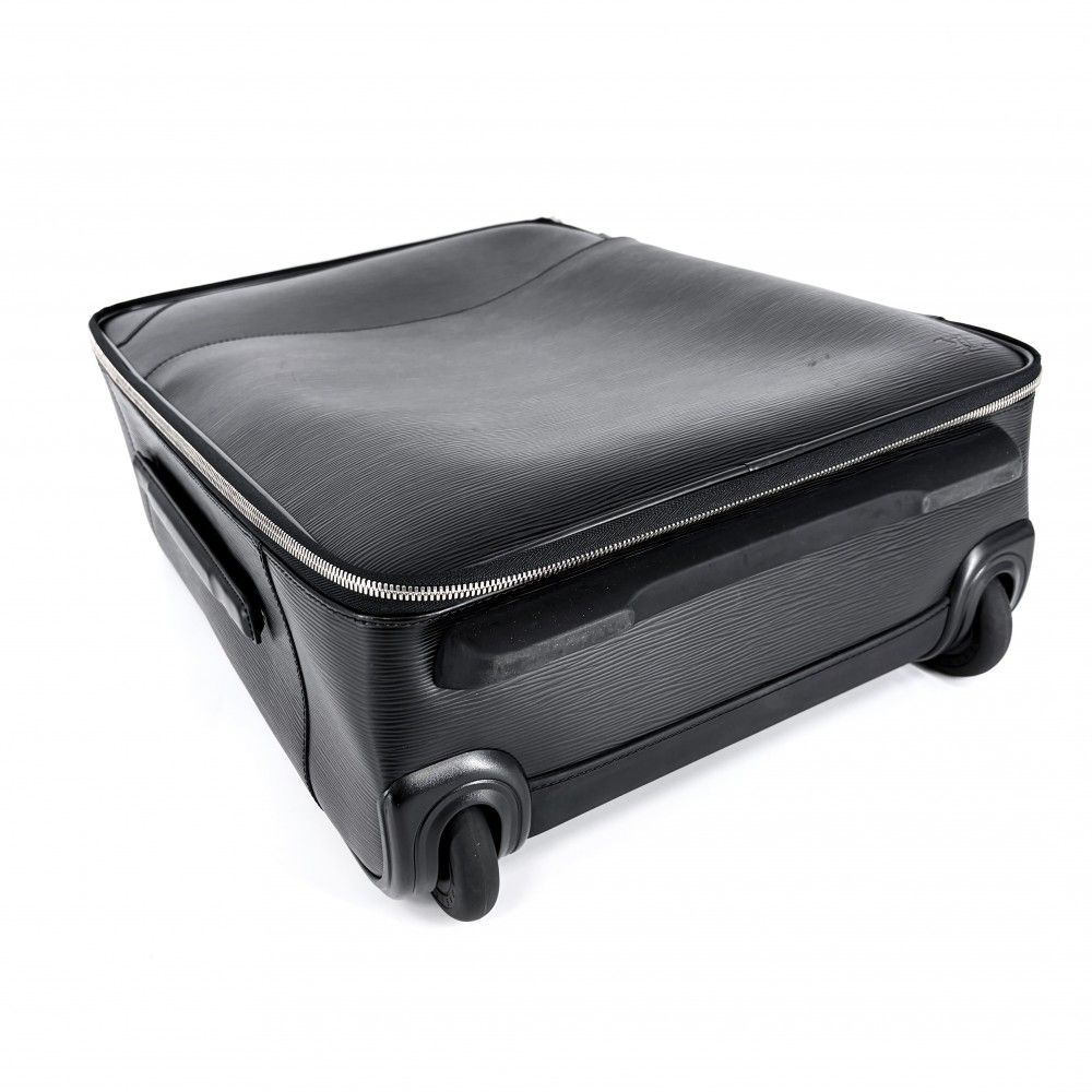 Louis Vuitton Travel Bag Pegase 55 Trunk Suitcase Black Silver — view 3