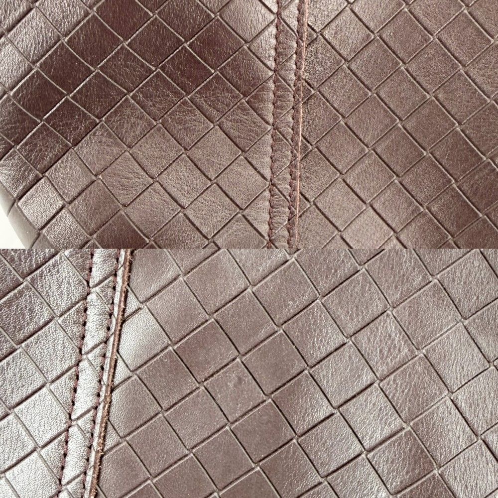 Bottega Veneta Tote Intreccio Mirage Shoulder Bag Leather Bordeaux Gunmetal — view 6
